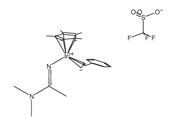 [Cp*Ir(η3-CH2CHCHPh)(NH=C(NMe2)Me)]OTf Structure