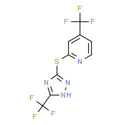 PYRIDINE, 4-(TRIFLUOROMETHYL)-2-[[5-(TRIFLUOROMETHYL)-1H-1,2,4-TRIAZOL-3-YL]THIO]-结构式