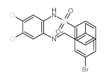 Benzenesulfonamide,N-[2-[[(5-bromo-2-hydroxyphenyl)methylene]amino]-4,5-dichlorophenyl]-结构式