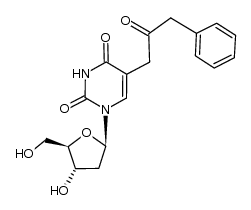 5-(1-(3-phenyl-2-oxopropyl))-2'-deoxyuridine结构式