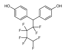 4-[2,2,3,3,4,4,5,5-octafluoro-1-(4-hydroxyphenyl)pentyl]phenol结构式
