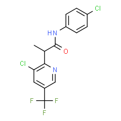 N-(4-Chlorophenyl)-2-[3-chloro-5-(trifluoromethyl)-2-pyridinyl]propanamide结构式