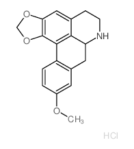 6ab-Noraporphine,9-methoxy-1,2-(methylenedioxy)-, hydrochloride (8CI)结构式