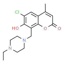 6-Chloro-8-[(4-ethyl-1-piperazinyl)methyl]-7-hydroxy-4-methyl-2H-chromen-2-one Structure
