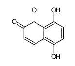 5,6-Dihydroxy-1,4-naphthalenedione结构式