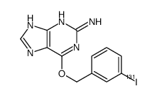 6-[(3-iodanylphenyl)methoxy]-7H-purin-2-amine结构式