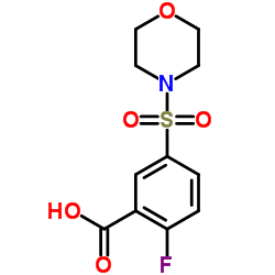 2-Fluoro-5-(4-morpholinylsulfonyl)benzoic acid结构式