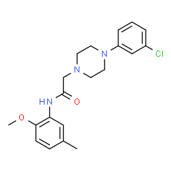 2-[4-(3-CHLOROPHENYL)PIPERAZINO]-N-(2-METHOXY-5-METHYLPHENYL)ACETAMIDE Structure