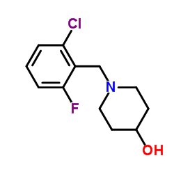 1-(2-Chloro-6-fluorobenzyl)-4-piperidinol结构式