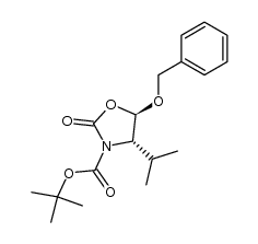 (4S,5R)-5-benzyloxy-3-tert-butoxycarbonyl-4-iso-propyl-2-oxazolidinone Structure