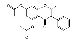 5,7-diacetoxy-2-methyl-3-phenyl-chromen-4-one结构式