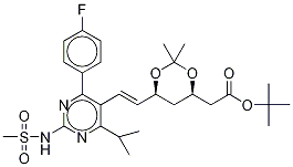 叔丁基-7-[4-(4-氟苯基)-6-异丙基-2-甲基氨基嘧啶-5-基]-(3R,5S)-异丙基-(E)-6-庚酸酯图片