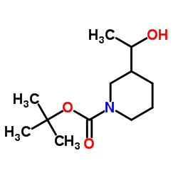 tert-butyl 3-(1-hydroxyethyl)piperidine-1-carboxylate结构式