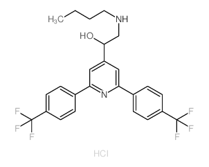 4-Pyridinemethanol, a-[(butylamino)methyl]-2,6-bis[4-(trifluoromethyl)phenyl]-,hydrochloride (1:1) structure