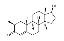 2α-Methyl-17β-hydroxy-oestr-4-en-3-on结构式