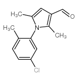 1-(5-chloro-2-methylphenyl)-2,5-dimethylpyrrole-3-carbaldehyde结构式