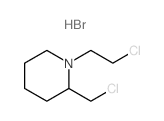Piperidine,1-(2-chloroethyl)-2-(chloromethyl)-, hydrobromide (1:1) Structure