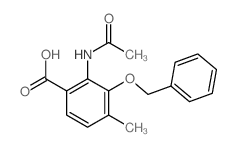 2-acetamido-4-methyl-3-phenylmethoxy-benzoic acid结构式