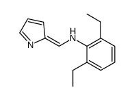 2,6-diethyl-N-(pyrrol-2-ylidenemethyl)aniline Structure