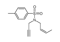 N-but-2-enyl-4-methyl-N-prop-2-ynylbenzenesulfonamide结构式