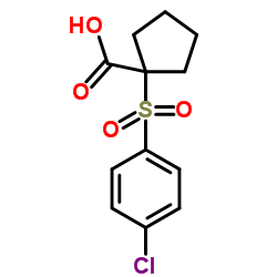 1-(4-CHLORO-BENZENESULFONYL)-CYCLOPENTANE-CARBOXYLIC ACID structure