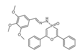 4-oxo-2,6-diphenyl-N-[(3,4,5-trimethoxyphenyl)methylideneamino]-1,4λ5-oxaphosphinin-4-amine Structure