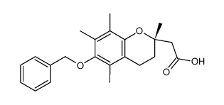 (S)-(6-benzyloxy-2,5,7,8-tetramethylchroman-2-yl)acetic acid结构式