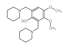 Phenol,3,4-dimethoxy-2,6-bis(1-piperidinylmethyl)- structure