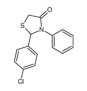 2-(4-chlorophenyl)-3-phenylthiazolidin-4-one structure