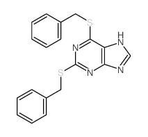 2,6-bis(benzylsulfanyl)-5H-purine结构式