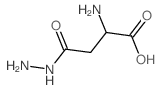 2-amino-4-hydrazinyl-4-oxobutanoic acid结构式