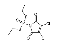 (3,4-dichloro-2,5-dioxo-2,5-dihydro-pyrrol-1-yl)-phosphonotrithioic acid diethyl ester Structure