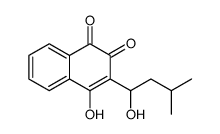 2-Hydroxy-3-(1-hydroxy-3-methylbutyl)-1,4-naphthalenedione Structure