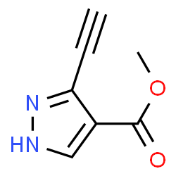 1H-Pyrazole-4-carboxylic acid, 3-ethynyl-, methyl ester (9CI) structure