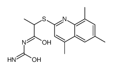 N-carbamoyl-2-(4,6,8-trimethylquinolin-2-yl)sulfanylpropanamide结构式