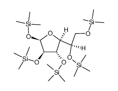 1-O,2-O,3-O,5-O,6-O-Pentakis(trimethylsilyl)-α-D-galactofuranose structure