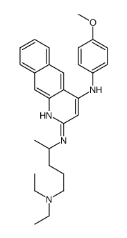 2-N-[5-(diethylamino)pentan-2-yl]-4-N-(4-methoxyphenyl)benzo[g]quinoline-2,4-diamine结构式