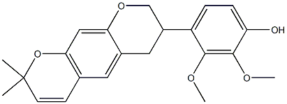 (+)-4-[7,8-Dihydro-2,2-dimethyl-2H,6H-benzo[1,2-b:5,4-b']dipyran-7-yl]-2,3-dimethoxyphenol structure