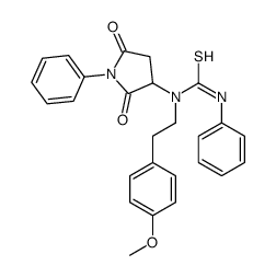 1-(2,5-dioxo-1-phenylpyrrolidin-3-yl)-1-[2-(4-methoxyphenyl)ethyl]-3-phenylthiourea结构式