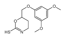 6-[(3,5-dimethoxyphenoxy)methyl]-1,3-oxazinane-2-thione结构式