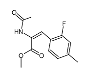 2-acetylamino-3-(2-fluoro-4-methylphenyl)acrylic acid methyl ester Structure