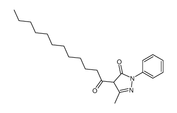 2,4-Dihydro-5-methyl-4-(1-oxododecyl)-2-phenyl-3H-pyrazol-3-one结构式