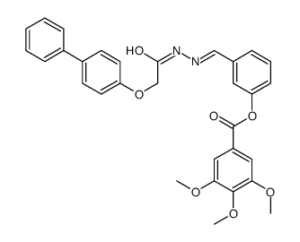 [3-[[[2-(4-phenylphenoxy)acetyl]hydrazinylidene]methyl]phenyl] 3,4,5-trimethoxybenzoate Structure