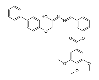 [3-[[[2-(4-phenylphenoxy)acetyl]hydrazinylidene]methyl]phenyl] 3,4,5-trimethoxybenzoate结构式