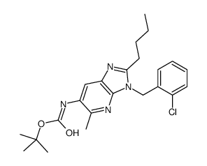 Carbamic acid, [2-butyl-3-[(2-chlorophenyl)methyl]-5-methyl-3H-imidazo[4,5-b]pyridin-6-yl]-, 1,1-dimethylethyl ester (9CI)结构式