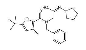 2-Furancarboxamide,N-[2-(cyclopentylamino)-2-oxoethyl]-5-(1,1-dimethylethyl)-3-methyl-N-(phenylmethyl)-(9CI)结构式
