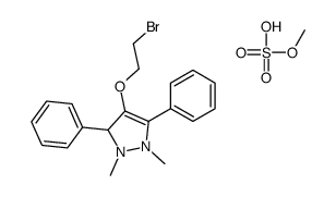 4-(2-bromoethoxy)-1,2-dimethyl-3,5-diphenyl-1,3-dihydropyrazol-1-ium,methyl sulfate Structure