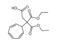 3,3-Dicarboethoxy-3-(7-cyclohepta-1,3,5-trienyl)propionsaeure Structure