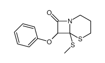 6-methylsulfanyl-7-phenoxy-5-thia-1-azabicyclo[4.2.0]octan-8-one结构式