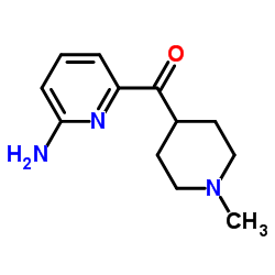 (6-氨基吡啶-2-基)(1-甲基哌啶-4-基)甲酮结构式